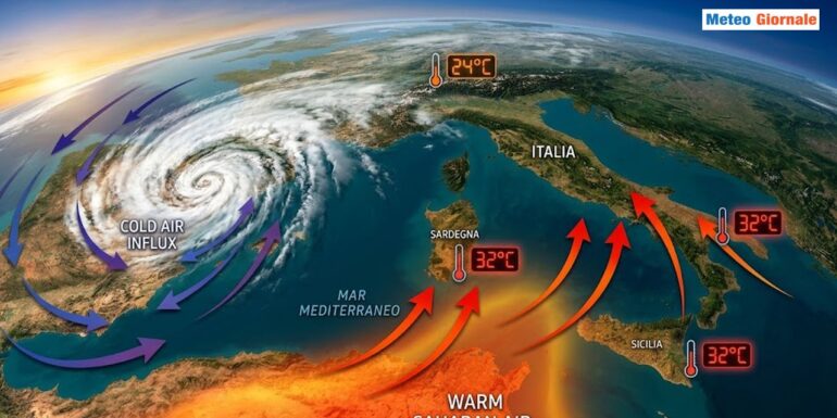 meteo 25 aprile 2026